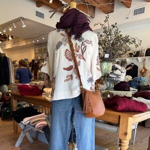 Johnny was cream blouse